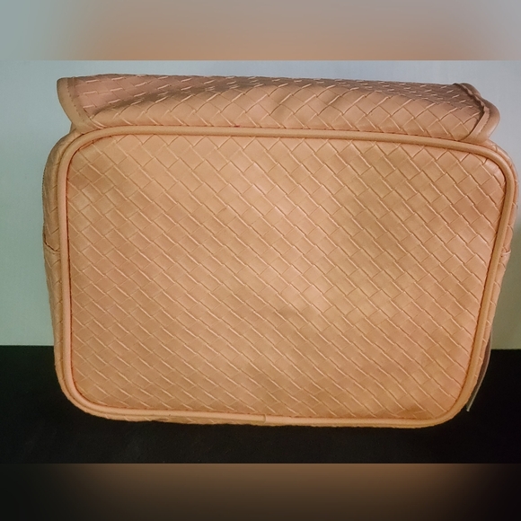 Peach Woven Women's Bag Tartan + Twine Apricot Weave Hanging Organizer - Picture 4 of 10